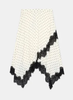 Hot Polka Dot Lace Trim Maxi Skirt Maxi Skirts|Skirts