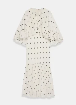 Polka Dot Print Cape Maxi Dress Occasion Dresses|Occasion Dresses