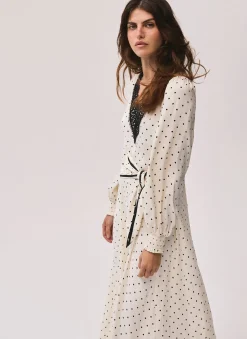 Online Polka Dot Tie Maxi Dress Maxi Dresses