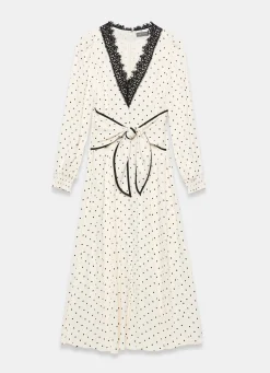Online Polka Dot Tie Maxi Dress Maxi Dresses