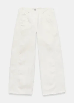 Discount Cream Relaxed Wide Leg Jeans Jeans|Wide Leg Jeans