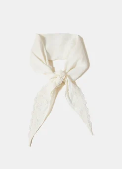 Hot Satin Lace Trim Scarf Scarves