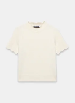 Online Scallop Knit Top Knitted Tops|Knitted Tops