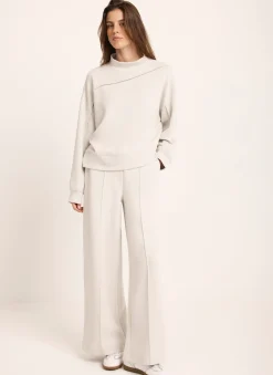 Cream Seam Detail Sweatshirt Sweatshirts|Sweatshirts