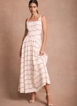 New Spot Print Maxi Dress Occasion Dresses|Occasion Dresses