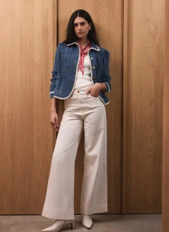 Online Cream Wide Leg Jeans Jeans|Wide Leg Jeans