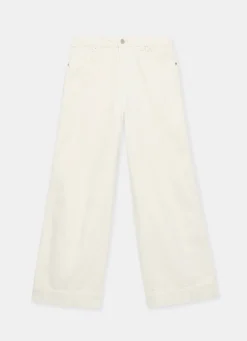 Online Cream Wide Leg Jeans Jeans|Wide Leg Jeans