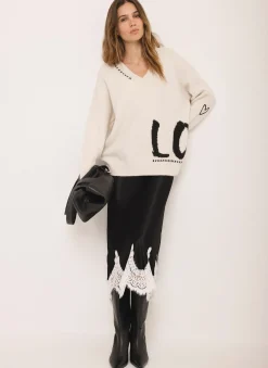 Hot Wool Blend Graphic Love Jumper Jumpers|Jumpers & Cardigans