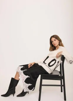 Hot Wool Blend Graphic Love Jumper Jumpers|Jumpers & Cardigans