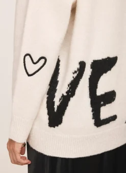 Hot Wool Blend Graphic Love Jumper Jumpers|Jumpers & Cardigans