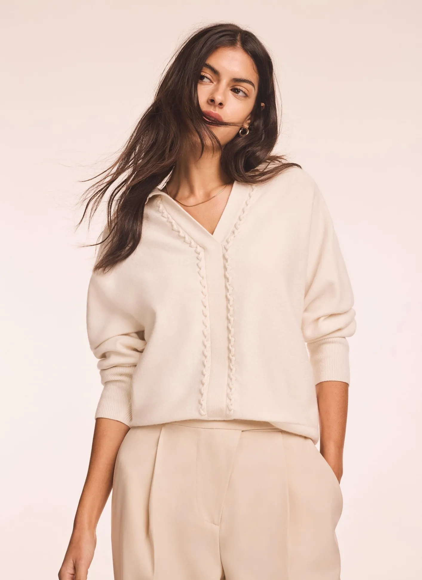 Hot Cream Wool Blend Knit Jumper Jumpers|Jumpers & Cardigans