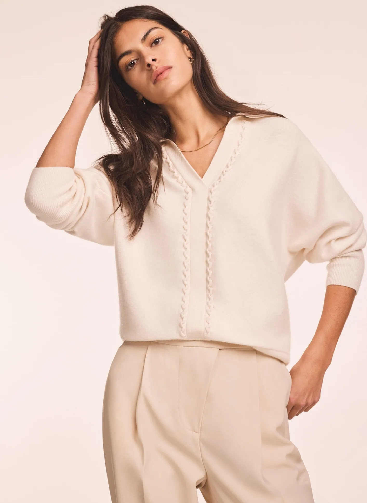 Hot Cream Wool Blend Knit Jumper Jumpers|Jumpers & Cardigans