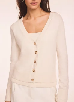 Sale Cream Wool Blend Layered Cardigan Cardigans|Jumpers & Cardigans
