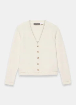Sale Cream Wool Blend Layered Cardigan Cardigans|Jumpers & Cardigans
