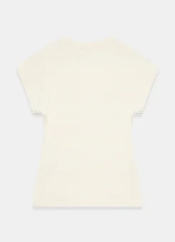 Discount Cream Wool Blend Longline Knit Top Knitted Tops|Knitted Tops