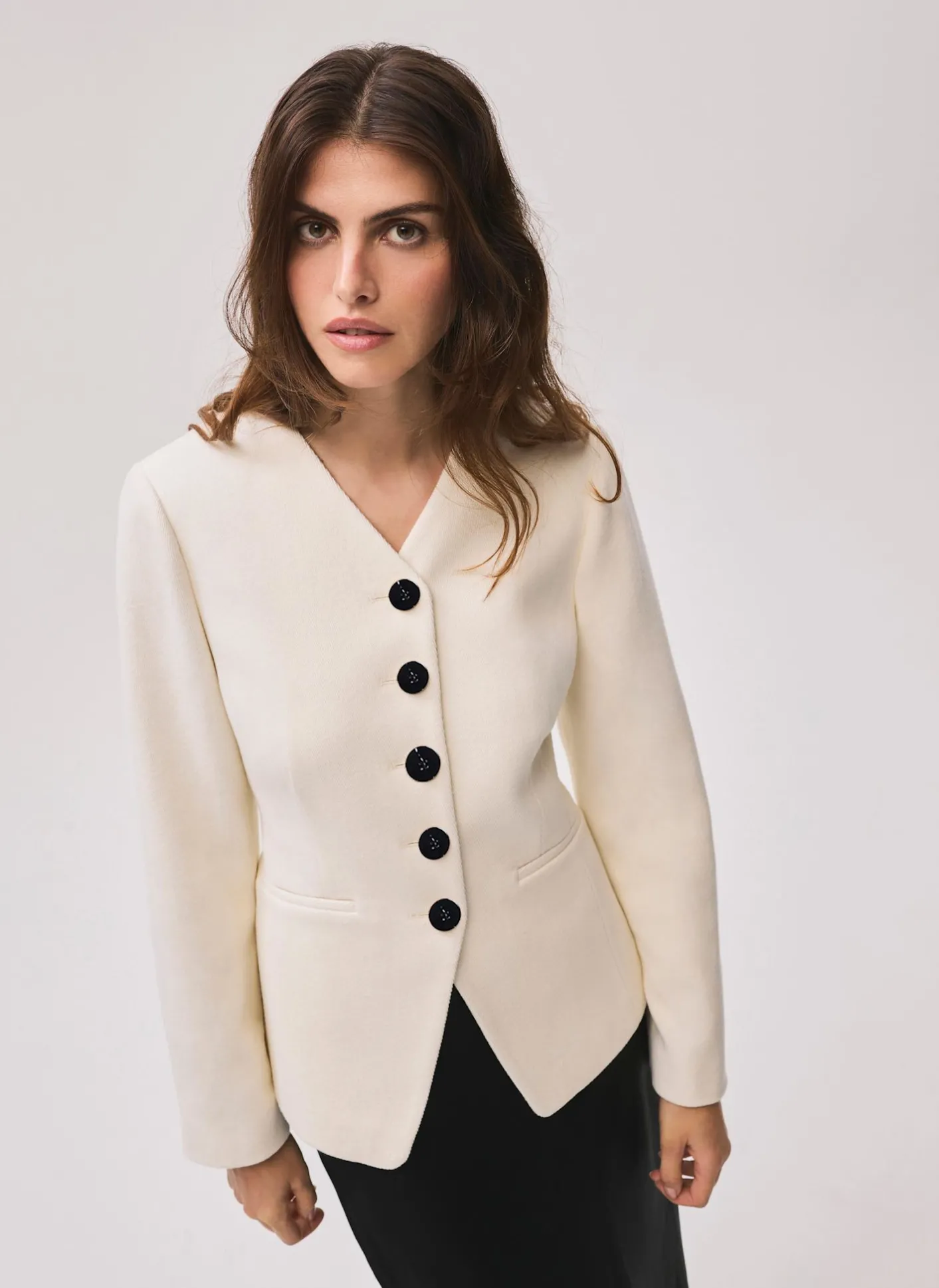 Clearance Wool Blend Sculpted Jacket Jackets