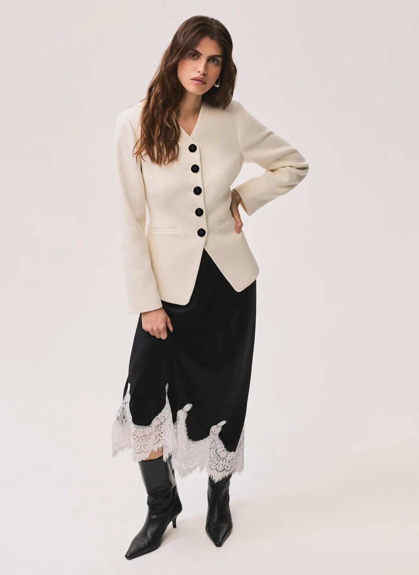 Clearance Wool Blend Sculpted Jacket Jackets