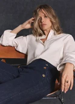 Dark Indigo Cropped Jeans Jeans|Wide Leg Jeans