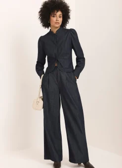 Best Dark Indigo Tailored Wide Jeans Jeans|Wide Leg Jeans