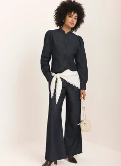 Best Dark Indigo Tailored Wide Jeans Jeans|Wide Leg Jeans