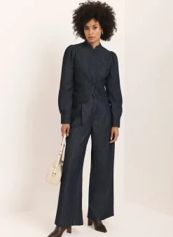 Best Dark Indigo Tailored Wide Jeans Jeans|Wide Leg Jeans