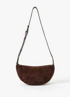 New Dolly Textured Suede Scoop Sling Bag Bags