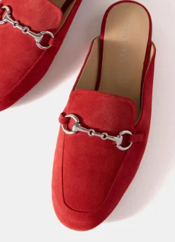 Faye Suede Backless Loafers Flat Shoes