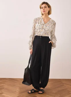 Sale Floral Print Ruffle Blouse Shirts & Blouses