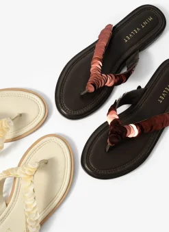 Sale Freya Pearl Detail Flip Flop Sandals Sandals