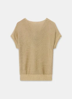 Online Metallic Knit Top Knitted Tops|Knitted Tops