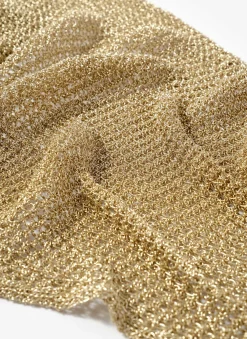 New Metallic Mini Triangle Neck Scarf Scarves