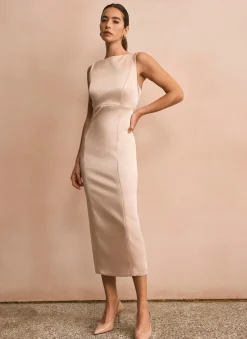 Best Satin Midi Shift Dress Occasion Dresses|Occasion Dresses