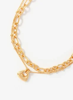 Clearance Tone Double Layered Chain Necklace Jewellery|Jewelry