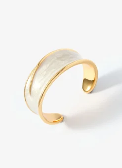 Clearance Gold Tone Pearlescent Bangle Jewellery|Jewelry