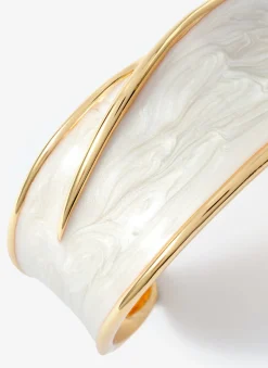 Clearance Gold Tone Pearlescent Bangle Jewellery|Jewelry