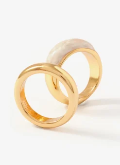 Outlet Tone Pearlescent Ring Set Jewellery|Jewelry