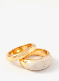 Outlet Tone Pearlescent Ring Set Jewellery|Jewelry