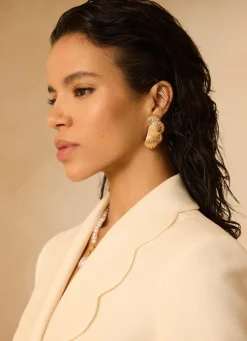 Outlet Tone Shell Statement Earrings Jewellery|Jewelry