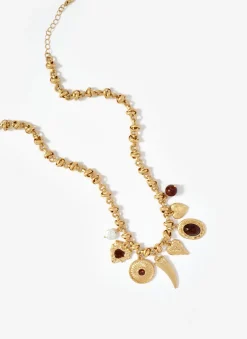 Online Tone Statement Charm Necklace Jewellery|Jewelry