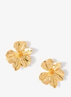 Clearance Tone Statement Flower Earrings Jewellery|Jewelry
