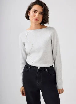 Clearance Button Detail Knit Top Knitted Tops|Knitted Tops