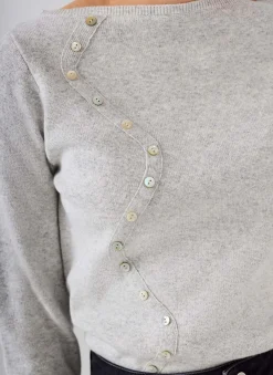 Clearance Button Detail Knit Top Knitted Tops|Knitted Tops