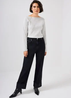 Clearance Button Detail Knit Top Knitted Tops|Knitted Tops