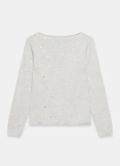 Clearance Button Detail Knit Top Knitted Tops|Knitted Tops