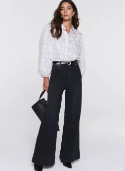Diamond Striped Jacquard Shirt Shirts & Blouses