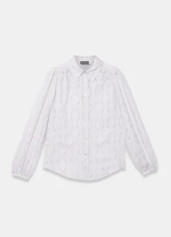 Diamond Striped Jacquard Shirt Shirts & Blouses