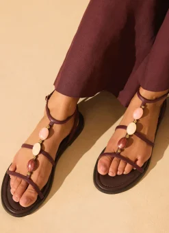 Hot Hana Leather Strappy Sandals Sandals