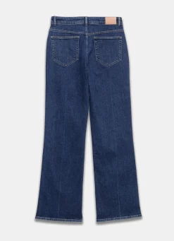 Best Indigo Relaxed Straight Patch Pocket Jeans Flared Jeans