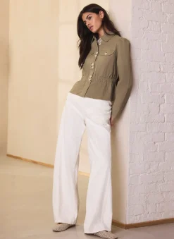 Outlet Cotton Blend Peplum Jacket Jackets