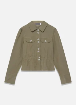 Outlet Cotton Blend Peplum Jacket Jackets